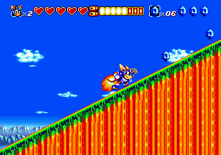 Sparkster (Europe) In game screenshot